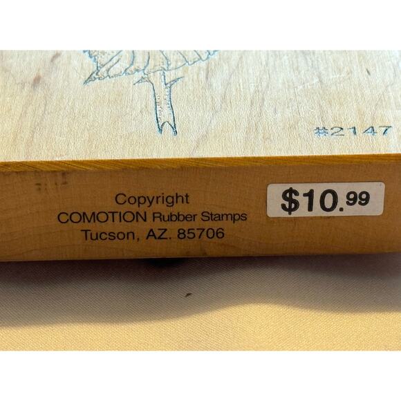 5"x3.5" Wood Mounted Rubber Stamp Rose By Comotion Stamps c90s #2147 - Picture 4 of 4